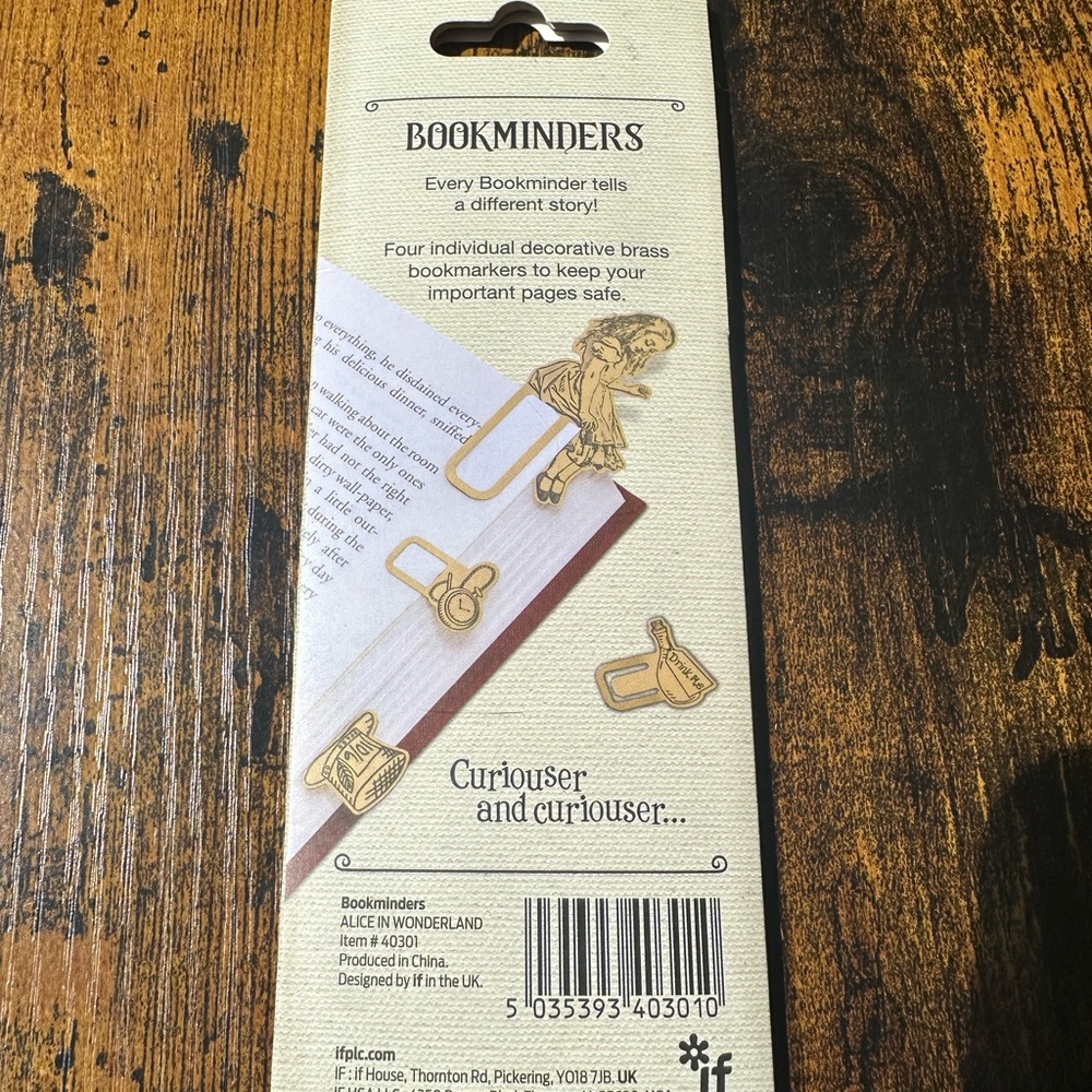 Bookminders Brass Alice in Wonderland